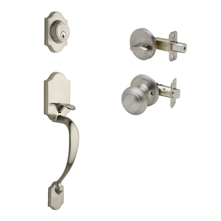 Heritage Handleset, Colonial Knob Interior Trim, Satin Stainless